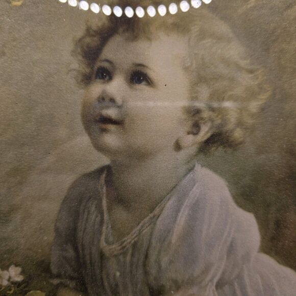 Vintage Framed Zula Kenyon Art Print Girl With Bluebird 12 X 15 - Picture 5 of 7